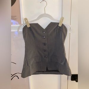 Motel Rocks button up strapless top